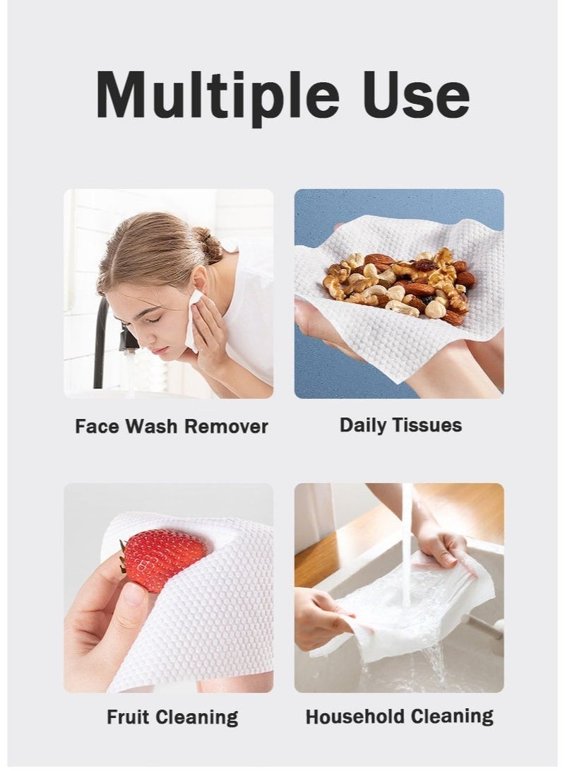 Magic Park Face Towels,200 count Disposable Face Towelette Soft Washcloths for Facial Cleansing,skin care facial cleansing towel,Water-Absorbing, makeup removal,face washing,4 pack - Image 5